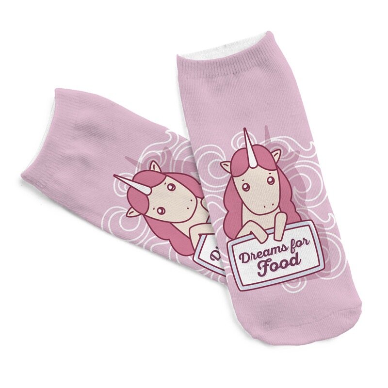 Беговые розовые носки с единорогами оптом и Прямая поставка