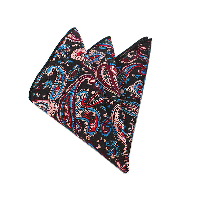 Цветочный хлопковый носовой платок GUSLESON с узором пейсли мужской деловой Повседневный квадратный носовой платок с карманами Свадебные носовые платки