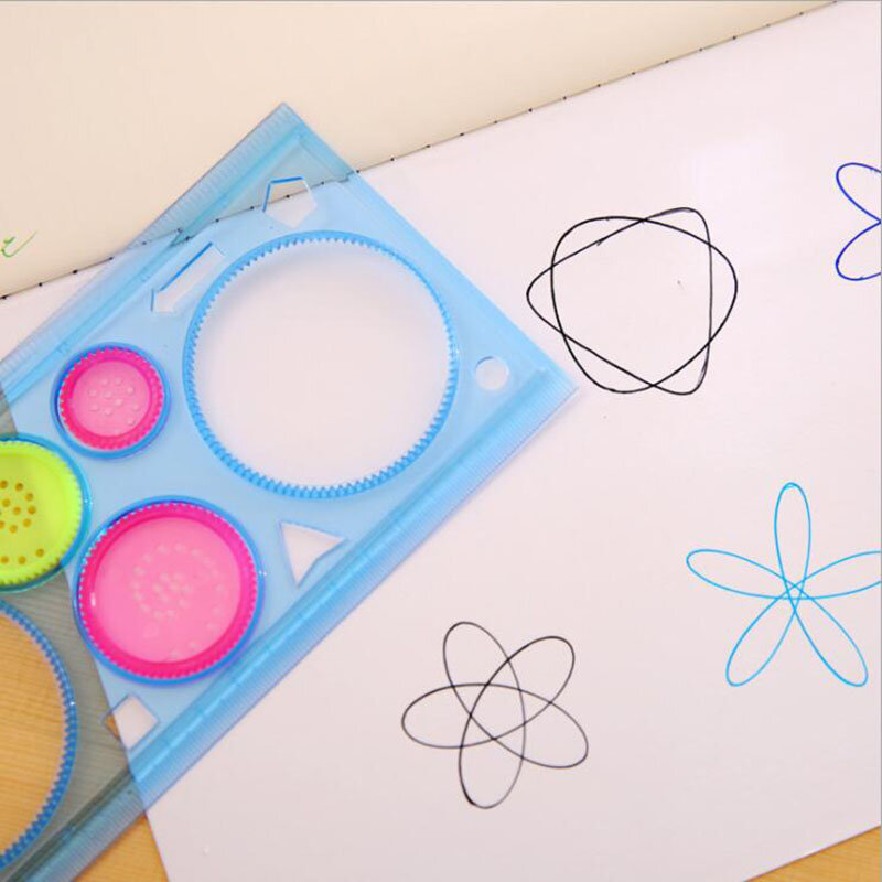 Креативная Четырехцветная волшебная доска для рисования Многофункциональный шаблон для рисования линейка для студентов образование канцелярские принадлежности постоянно меняющиеся