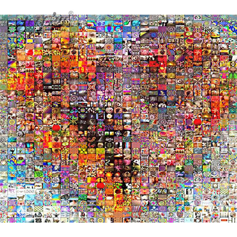 Michelangelo Wooden Jigsaw Puzzles 500 Pieces The Mix of Love Heart Art Educational Toy Decorative Painting DIY Gift Home Decor