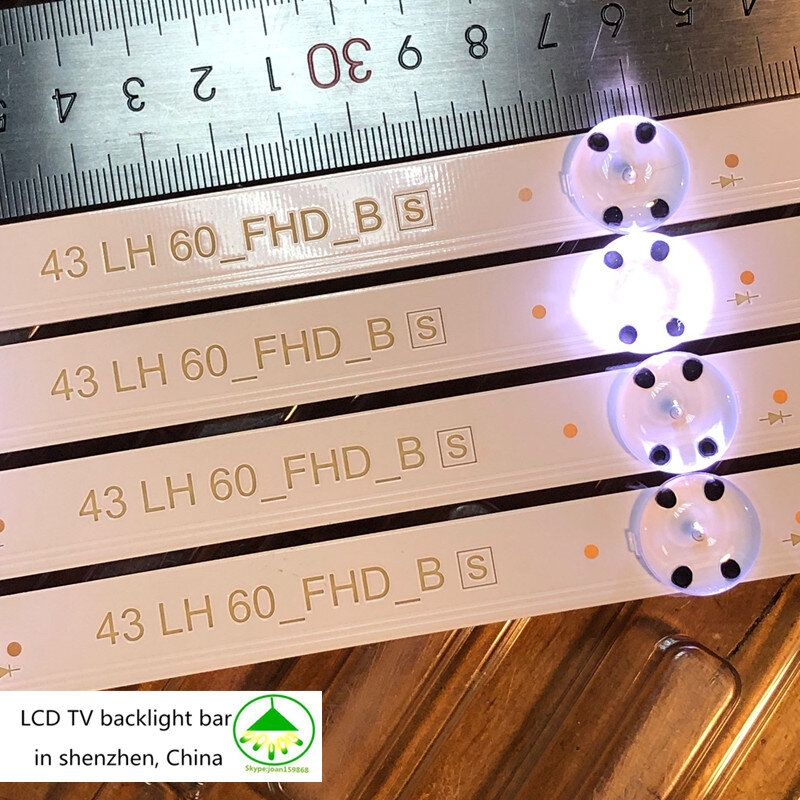 Nowy zestaw 6 sztuk 8LED 85CM listwa oświetleniowa led dla LG 43UH6030 43UF640 UF64_UHD_A 43LH60FHD 43UF6407 43UH610V 43UH619V 43UH603V