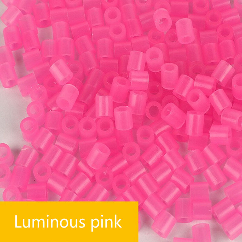 Hama Beads-Cuentas luminosas para niños, juguetes educativos de rompecabezas 3D, 8 colores, 5mm, 500 unids/lote por bolsa