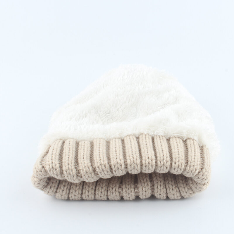 2023 Women Hat Warm Velvet Fleece Inside Beanie Winter Hats For Women Real Fur Pompom Hat Twist Knitted Cap