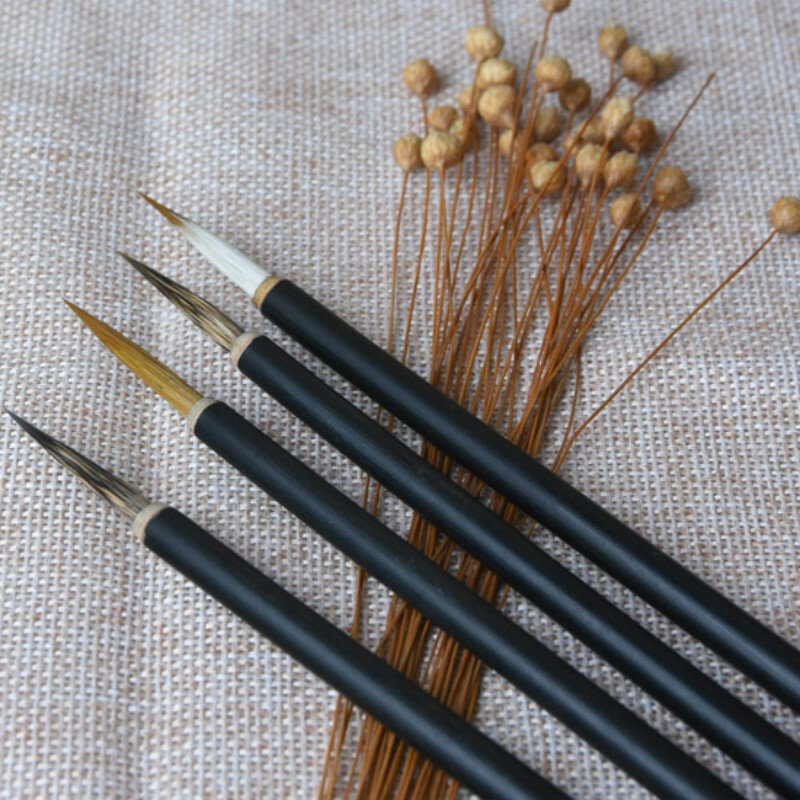 Luxury iou-مجموعة أقلام للرسم ، فرشاة للخط الصيني ، شعر الذئب ، رسم المناظر الطبيعية ، clبلاك style