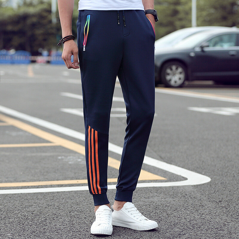 2019 nueva moda micro-elástico pantalones casuales para hombre tamaño europeo