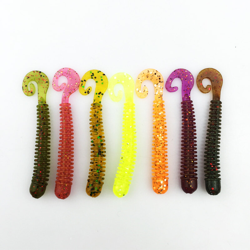 5 unids/lote pesca señuelo suave con sal olor 1,3g/6 cm vivid pesca gusano Swimbait de pesca cebo de pesca YE-327