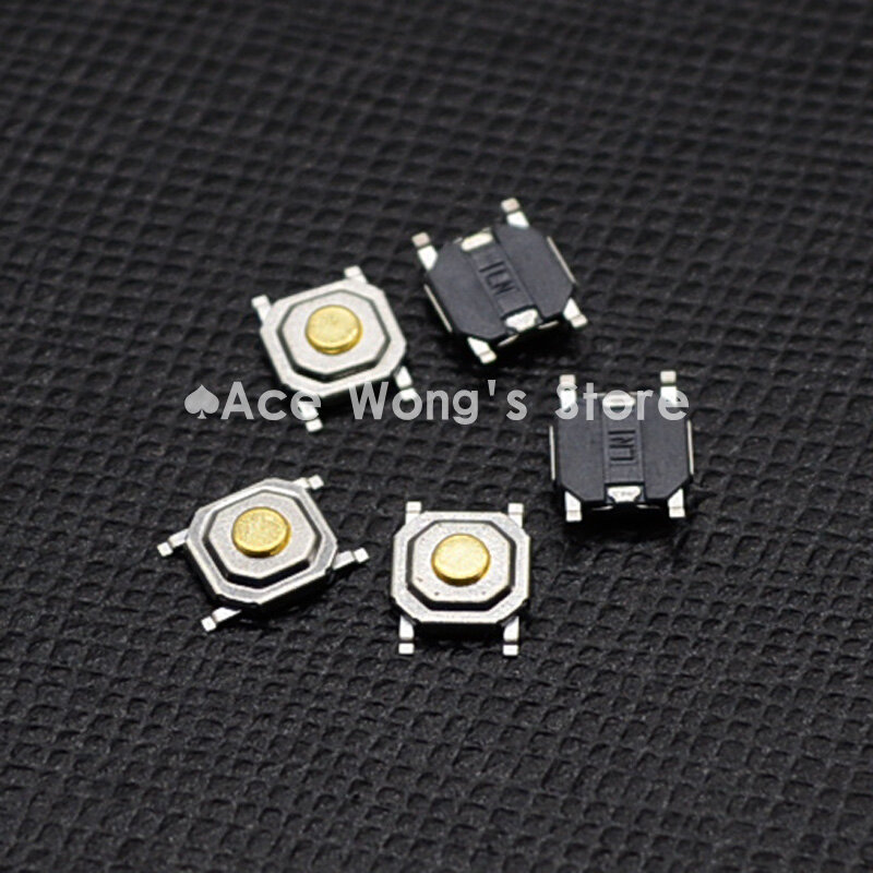 100 unids/lote SMD 4x4x1,5 MM 4x4x1,5 MM botón táctil Micro interruptor momentáneo