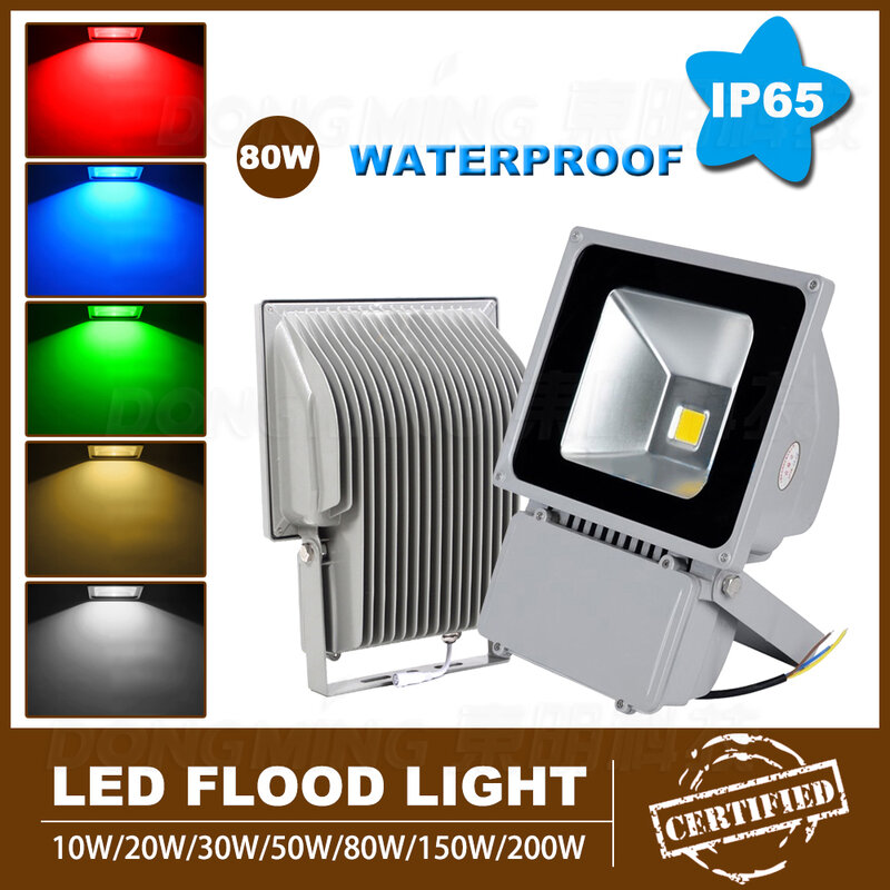 15pcs High power RGB led outdoor flood light white IP65 waterproof 6500LM LED flood light AC85-265V 80w led flood lightled