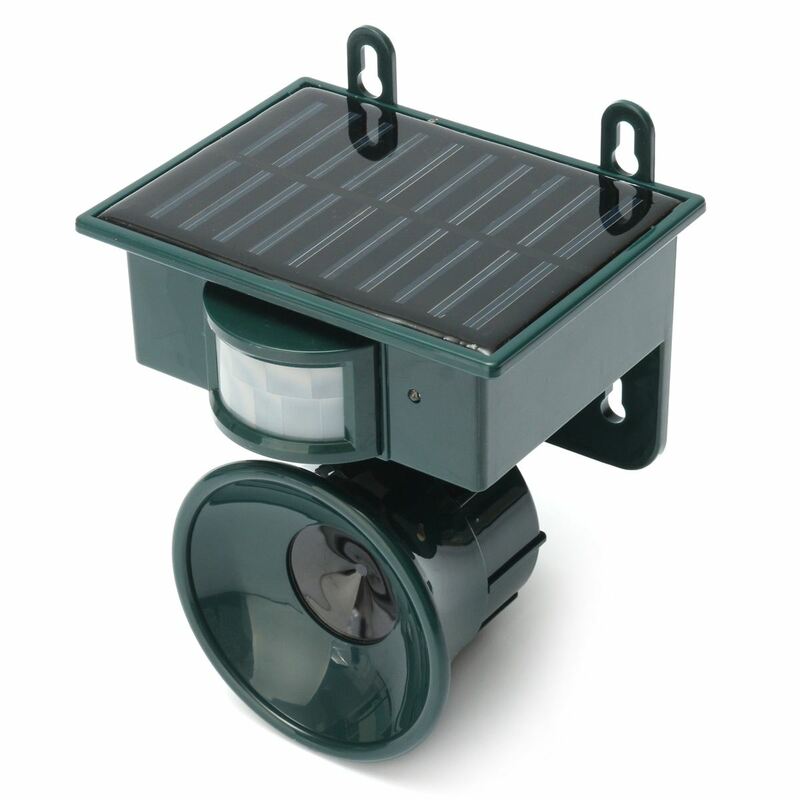 Solar Powered Ultrasonic Bird Repeller PIR Motion Sensor Animal Repellent Bird Pest for Home and Garden Protection
