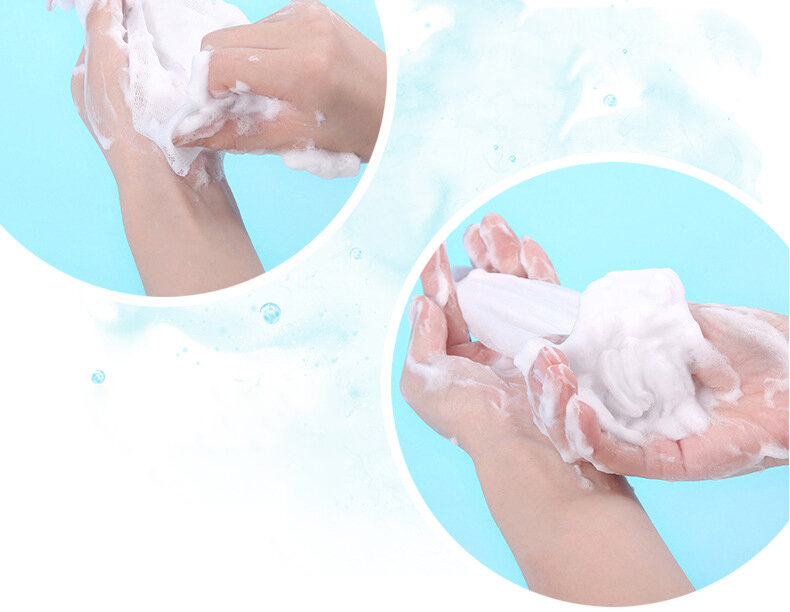 5PCS  oap Foaming Net Face Cleansing Shower Soap Bag Easy Bubble Mesh Bag Foam Net  Suitable for All Kinds of Skin