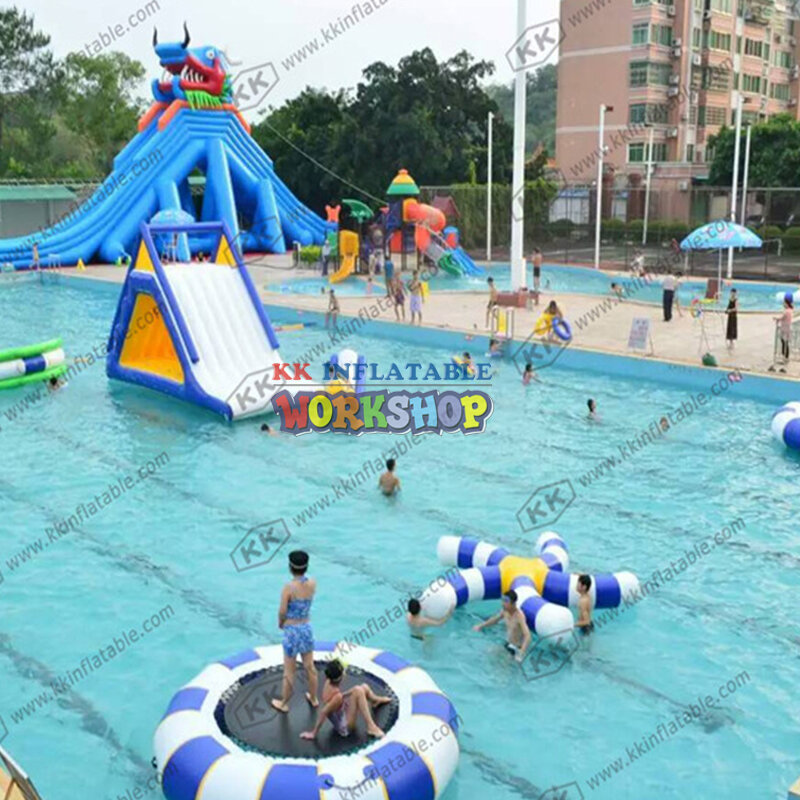 Parque aquático temático inflável, parque aquático inflável personalizado, kk