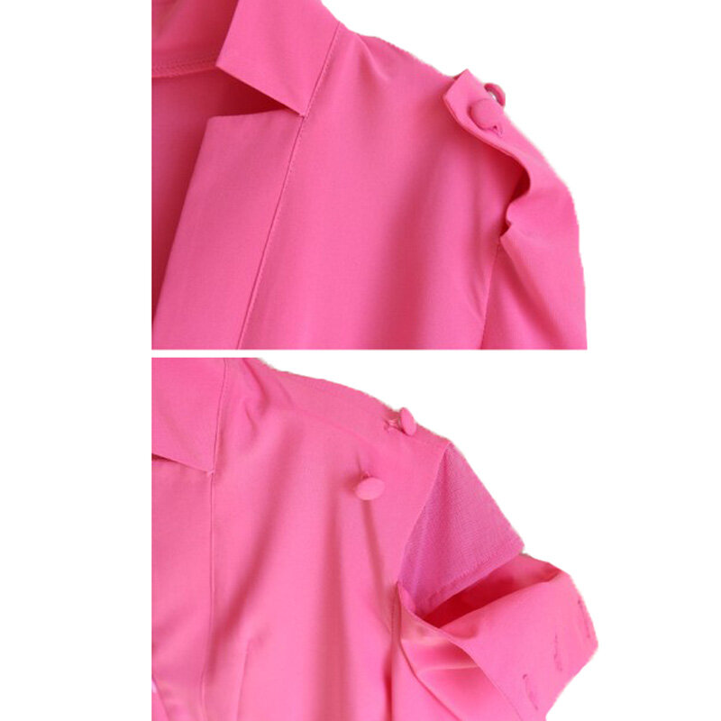 Baru Fashion Wanita OL Leher V Seksi Tubuh Kemeja Sifon Tiga Kuartal Tubuh Blus Kemeja S-XXL SY0127 Putih pink Tua, Aprikot