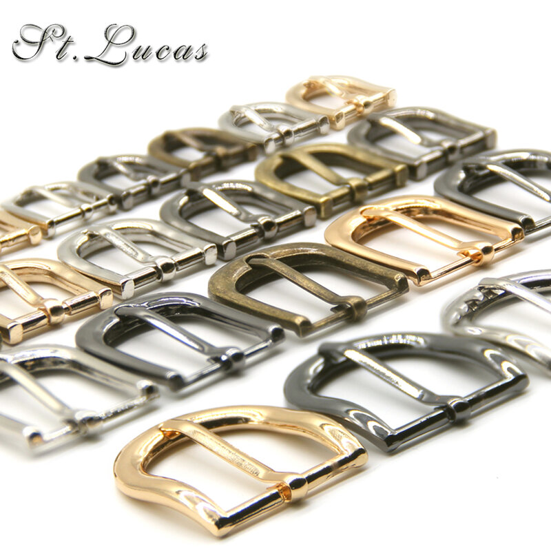 Fivelas de metal quadrado para decoração, prata, bronze, ouro, sapatos, saco, cinto, DIY, acessórios de costura, 11mm, 13mm, 15mm, 20mm, 25mm, lote 10pcs