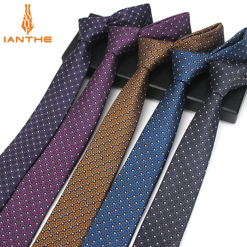 2018 marke Neue 6 cm Jacquard Woven männer Krawatte Für Männer Mode Krawatten Mann der Neck Krawatte Für Hochzeit business Party Fabrik Verkauf