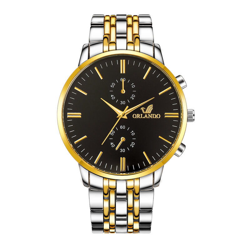 Relógio de pulso masculino, homens relógios de marca de luxo top orlando relógio de aço inoxidável relógio dos homens erkek kol saati reloj hombre