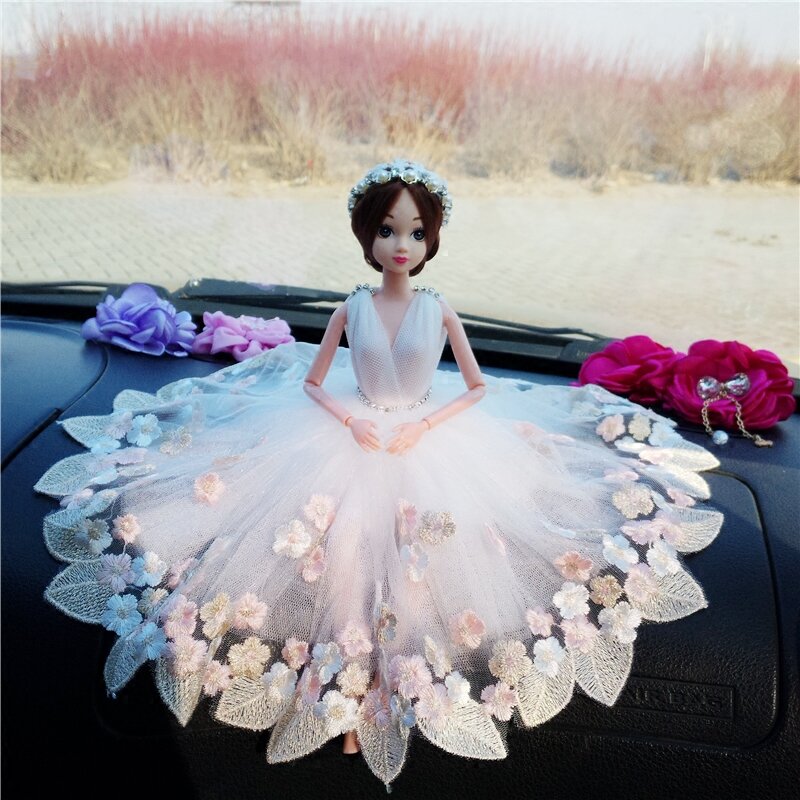 Кукла + платье + вуаль/роскошный кружевной большой белый свадебный наряд для невесты модный наряд Одежда Аксессуары для Kurhn Barbi 022001