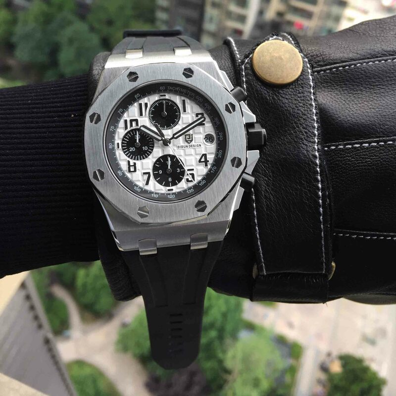 Męskie zegarki Top marka luksusowe zegarek kwarcowy mężczyźni wojskowy chronografu zegarek sportowy pasek gumowy zegarek