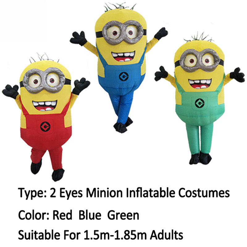 minions costume adult Party Costume minions Inflatable Minion Costume Mascot Blue Green Red Color Minion Costume Carnival
