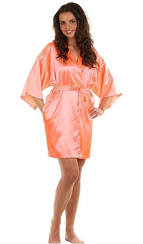 Bata Kimono de seda sintética para mujer, ropa de dormir de Color liso, Color negro, tallas S, M, L, XL, XXL, NB032, gran oferta, China, nuevo