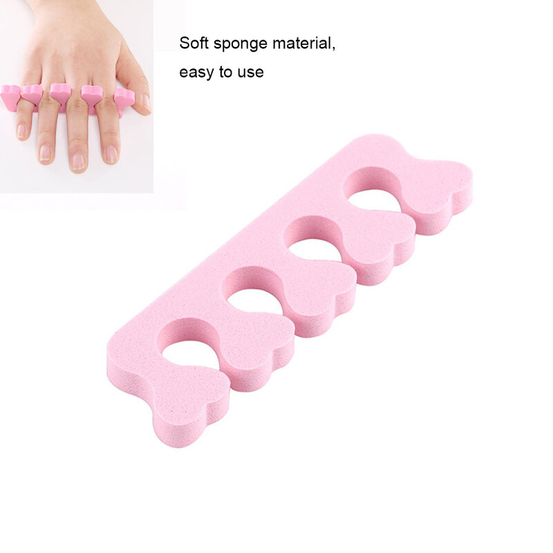 Separador de dedos de las uñas, esponja de espuma suave para dedos de los pies, extensores UV, accesorios, herramientas, 2 uds.