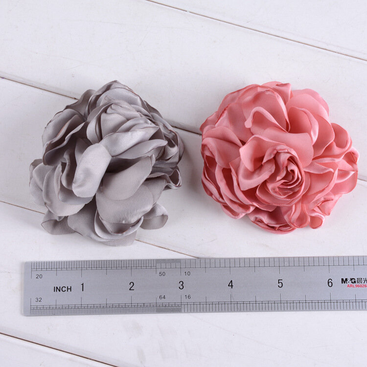 Nishine 80 Stks/partij Kunstmatige Rose Bloemen Handgemaakte Rozet Brandende Bloemen Voor Diy Kids Meisjes Haar Accessoire