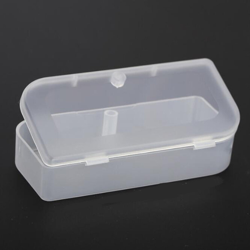 Organizador elíptico de plástico transparente para almacenamiento de piezas electrónicas, caja de cuentas de tornillo, contenedor de colección