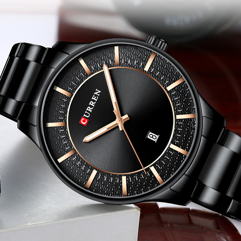 Curren-Montre à quartz étanche pour homme, montre-bracelet d'affaires, horloge masculine, marque de luxe supérieure, nouvelle mode