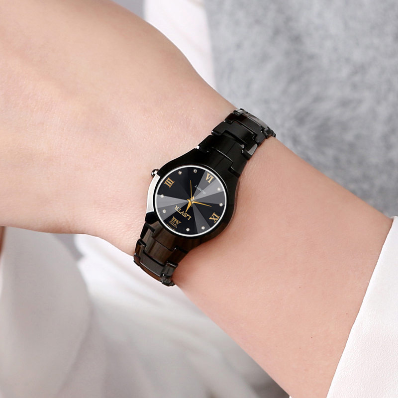 Oryginalne zegarki damskie zegarki stalowe męskie zegarki kalendarzowe kwarcowe miłośnicy kobiet zegarki studenckie