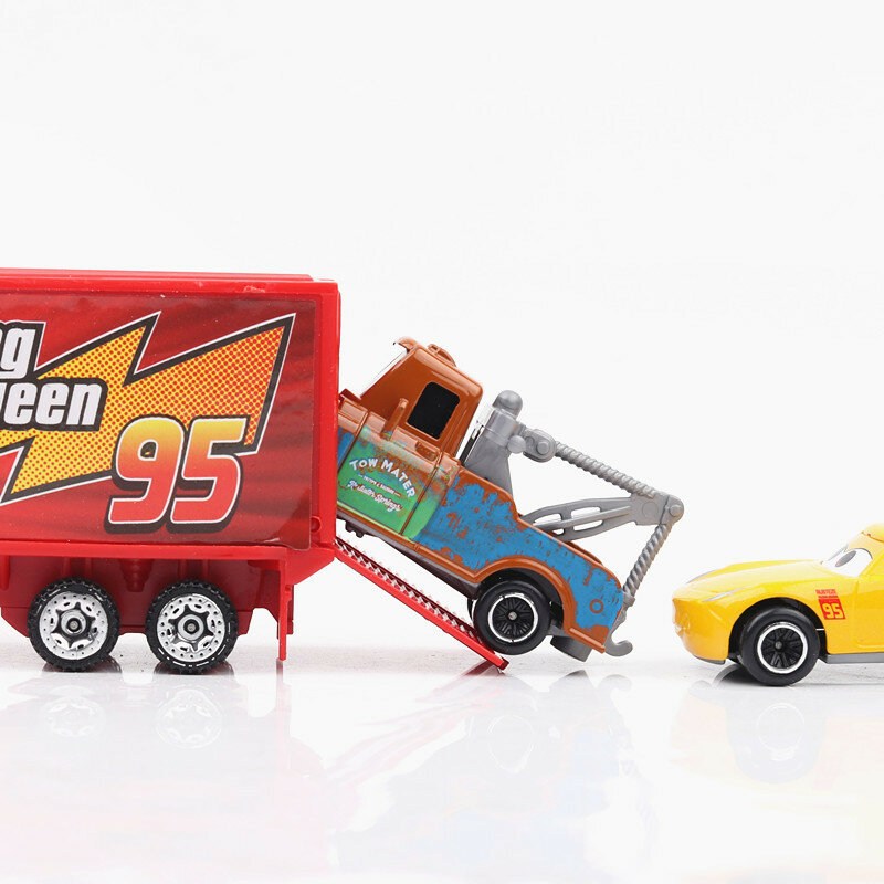7pcs/set Pixar Truck Car 3 Toys Jackson Storm Cruz Mater Mack Uncle Truck Diecast 1:55 Metal Model Car Toy for Kids Boys Gifts