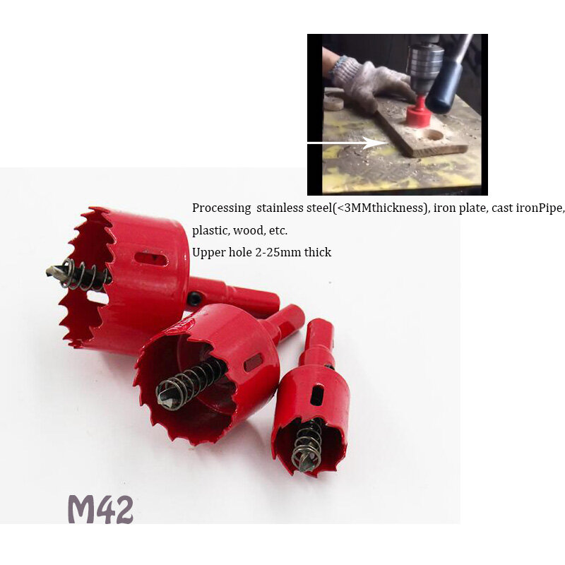 M42 lưỡng kim thợ mộc khoan bit ban tấm thạch cao nhựa PVC ống đèn âm thanh reaming