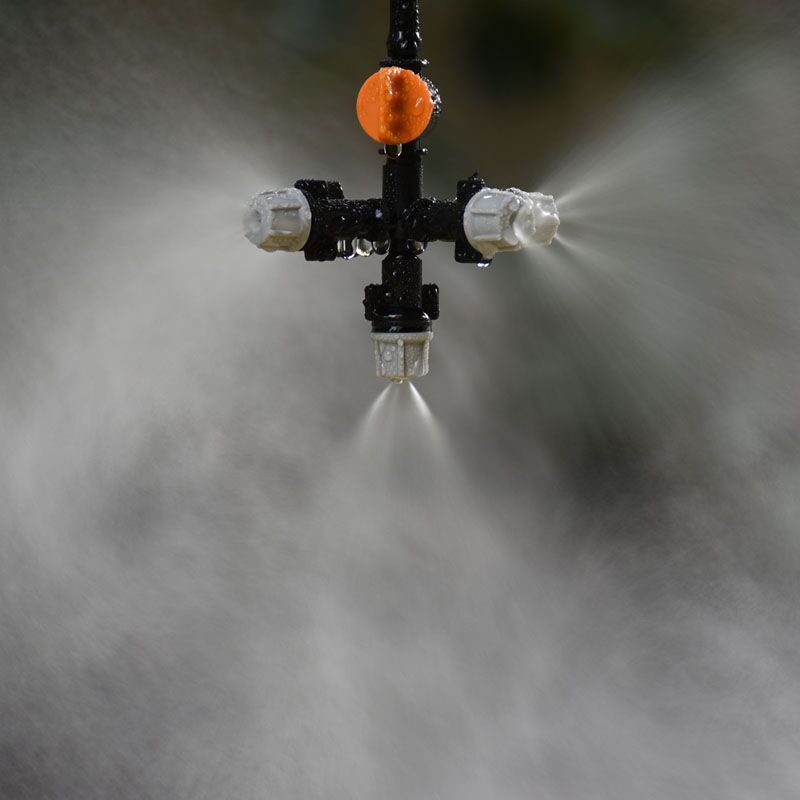 Hanging anti drip misting nozzle cross Atomizing nozzle fog WATER SPRAY To greenhouse Drip irrigation 1set