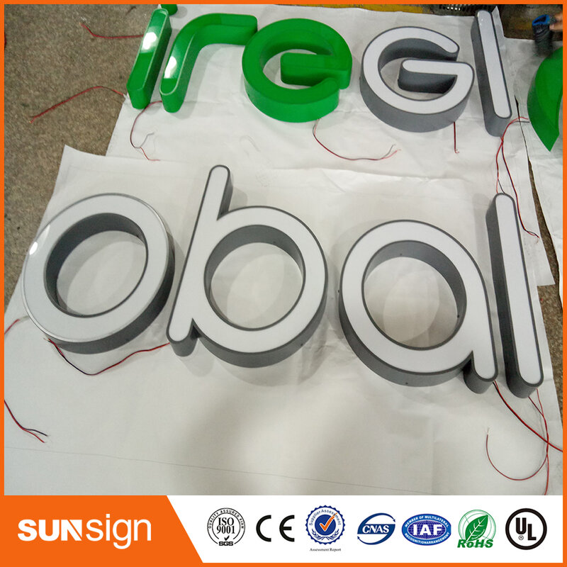 Sunsign Factory Outlet zewnętrzne akrylowe znaki litery kanałowe
