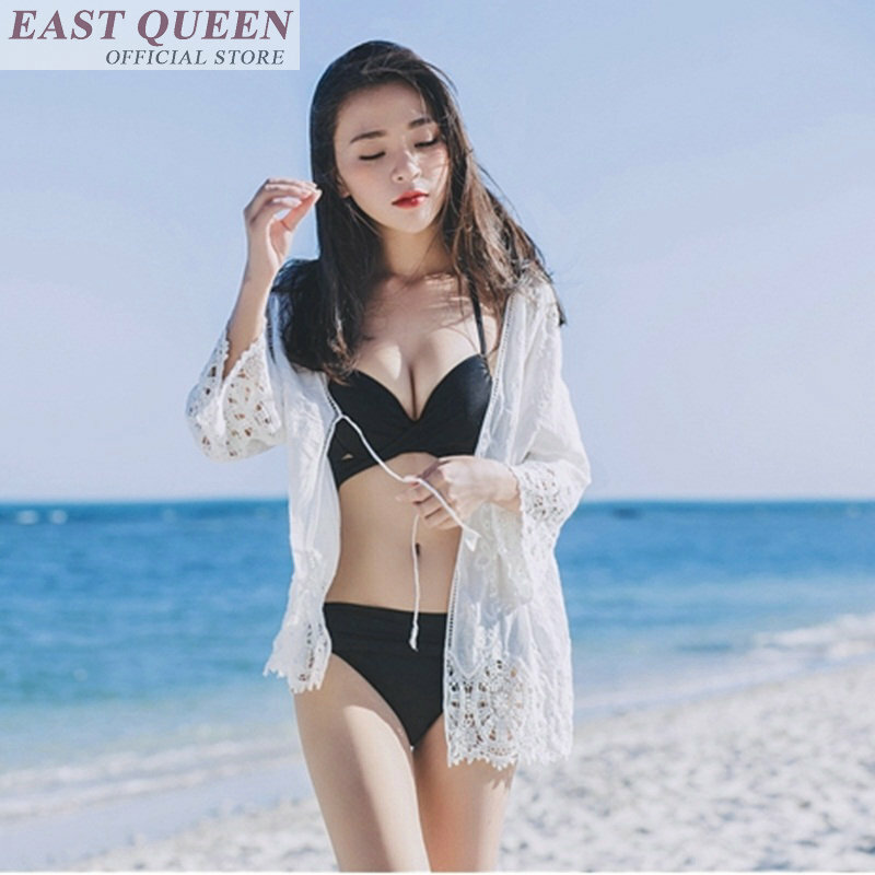 Mùa hè phụ nữ áo tops 2018 sexy sâu v-cổ nửa tay áo hollow out rắn áo sơ mi trắng cho bãi biển loose áo DD723 L