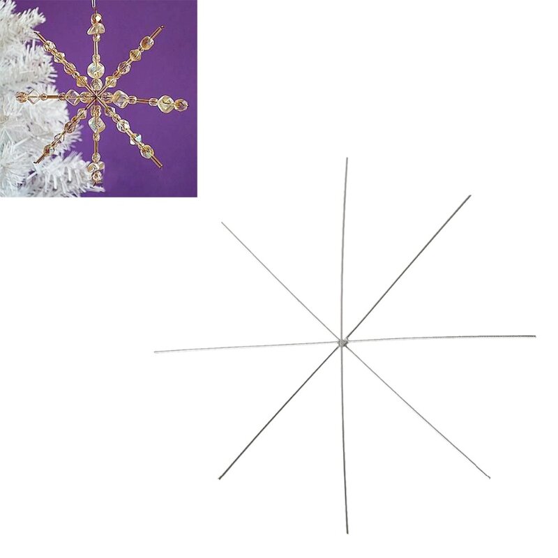 5 sztuk miedzi frezowanie Ornament drut forma płatek śniegu (pasuje 1mm koraliki z dziurką) srebrny kolorowe do diy zapasy rzemieślnicze tworzenia biżuterii 10cm