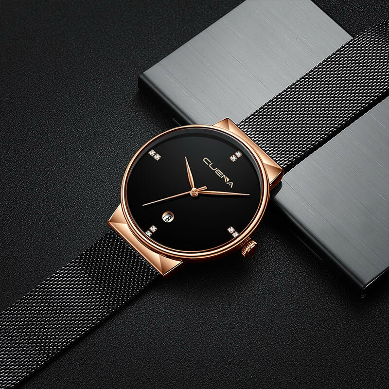 Relógio de pulso masculino relógio de pulso de luxo pulseira de aço casual quartzo ultra fino relógios masculino relógio de metal relogios masculinos