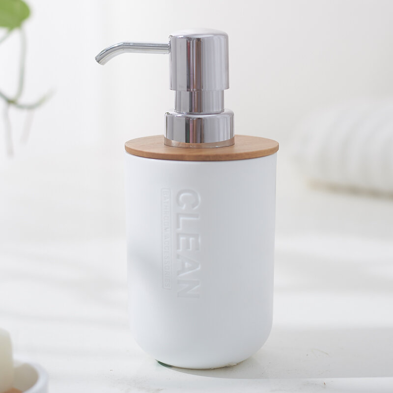 ไม้ไผ่ไม้ Liquid SOAP Dispenser แชมพูขวด Hand Sanitizer Shower Gel SOAP ขวด Hand SOAP Dispenser
