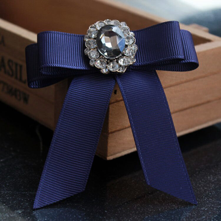 Darmowa wysyłka nowe męskie modne męskie koreańskie ubrania dziki kryształowy naszyjnik krawatowy węzeł broszka dekolt ozdoba kobiece kokardki krawat