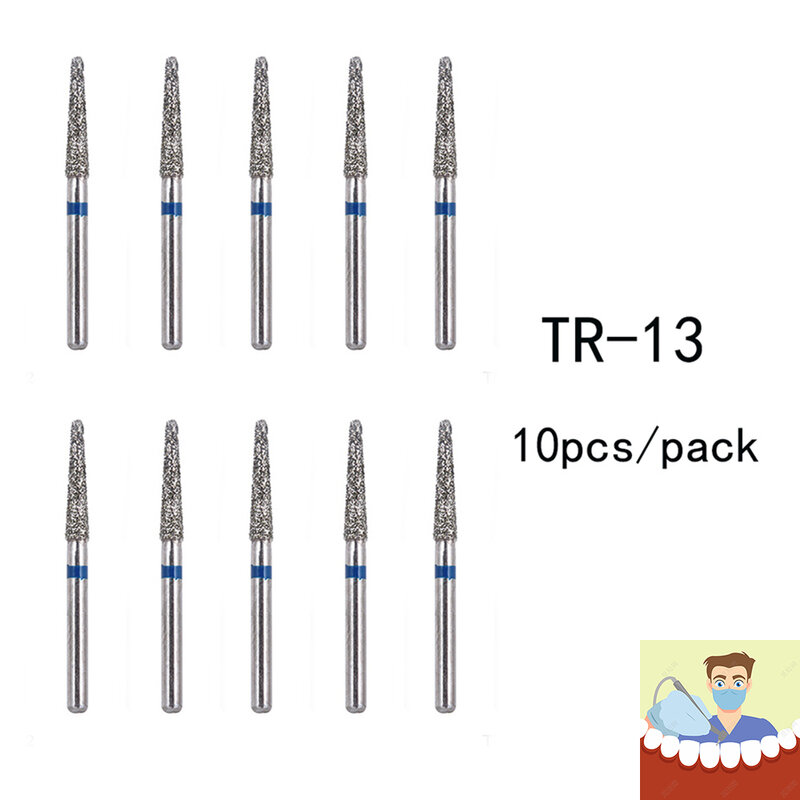 10pcs/pack BR-31 Dental Diamond Burs Drill Dentistry Handpiece Handle Diameter 1.6mm Dentist Tools BR-41 TR-13 FO-32 SF-41