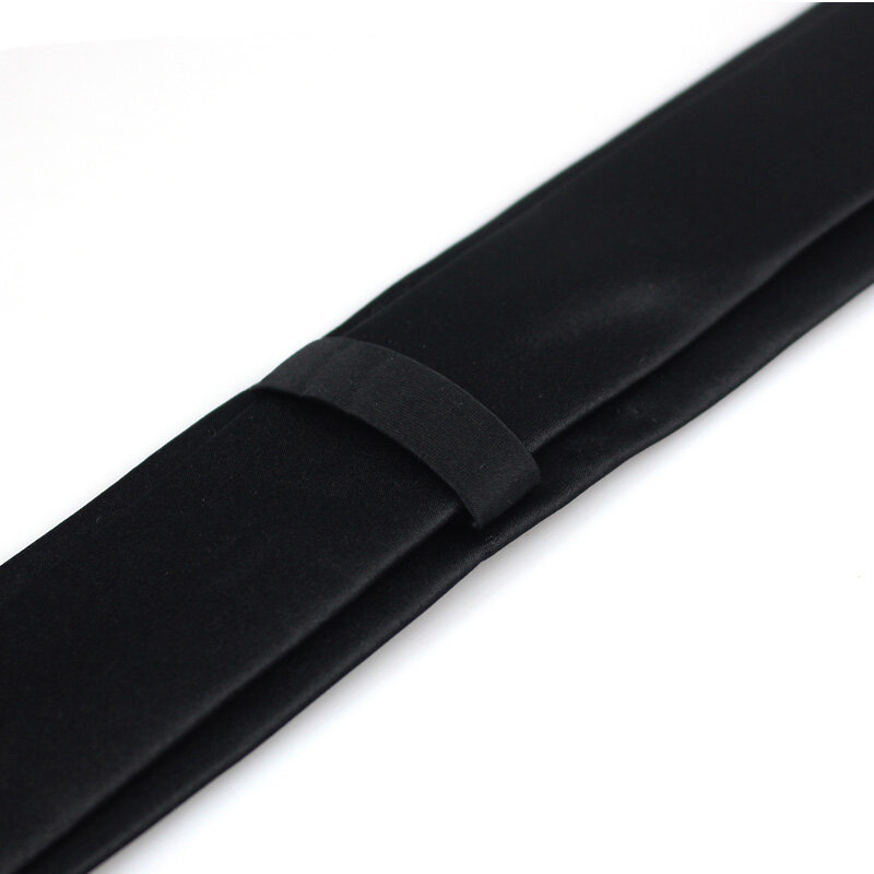 ใหม่คลาสสิกสีดำสำหรับผู้ชายผ้าไหม Mens Neckties สำหรับงานแต่งงานธุรกิจผู้ใหญ่คอ Tie 3 ขนาดลำลอง tie