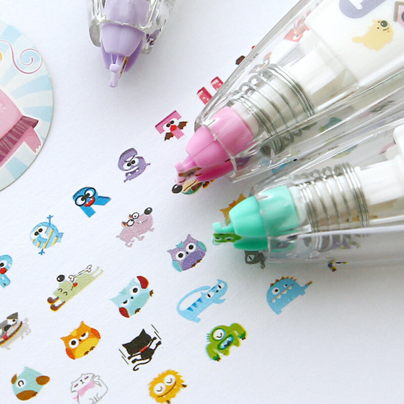 Kawaii Animals Owl Dog Press Correction Tape Decorative Pen for  DIY Diary Scrapbooking Stickers School  Students Gifts Supplies