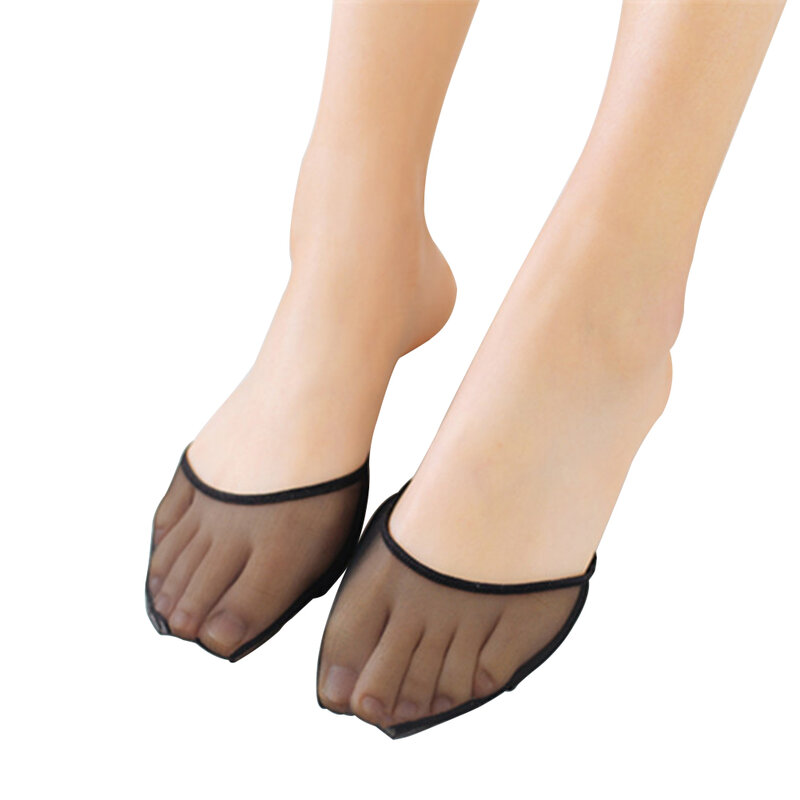Women Foot Care Toeless Invisible Liner Useful Heelless Toe Pads Summer Forefoot Socks Half Yard Pain Relief Slip Resistant