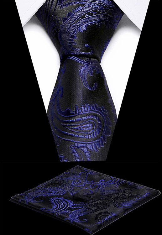 2019 дизайнерские галстуки для мужчин 50 стилей синий Мода Галстуки с узором Hanky s Набор для свадебной вечеринки галстук набор для свадебной вечеринки