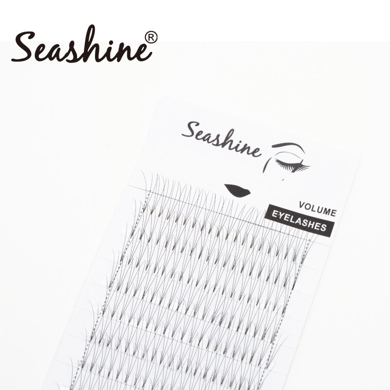Seashine Beauty 한국 실크 3D 프리메이드 팬, 짧은 줄기 볼륨 속눈썹, 메이크업 속눈썹 연장 용품