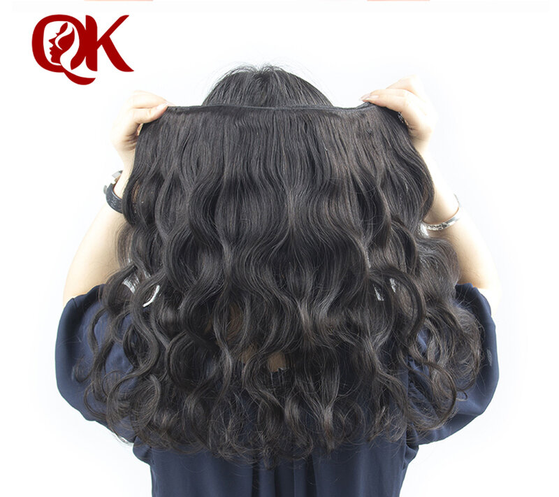 QueenKing-mechones de pelo ondulado brasileño, cabello humano de Color Natural, tejido, envío gratis, Remy