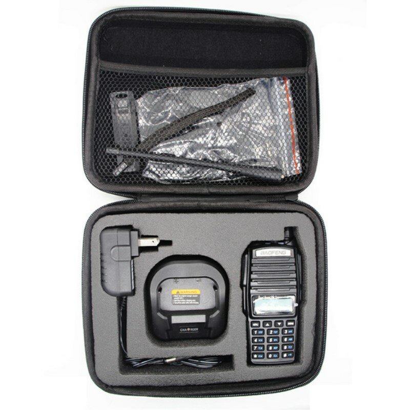 Walkie talkie acessórios de duas vias, capa de rádio para baofeng refletor uv 82 drive portátil bolsa de transporte para viagem caixa de armazenamento