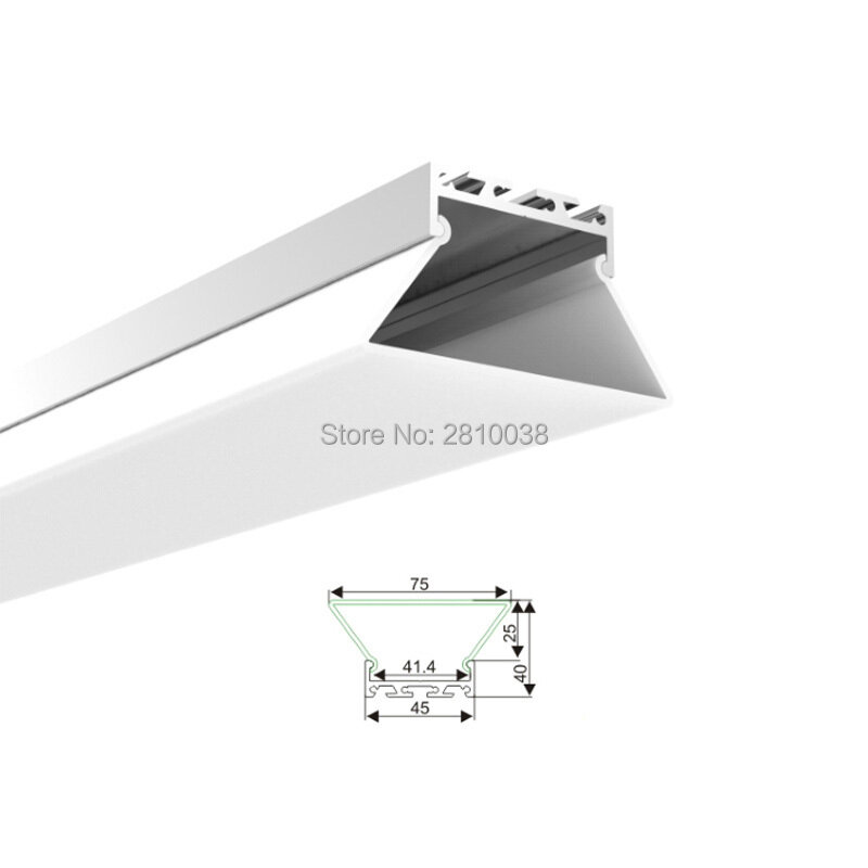 100X2 m Sets/Lot 6000 serie led strip profiel aluminium Trapeziumvormige aluminium profiel led profielen voor schorsing lampen
