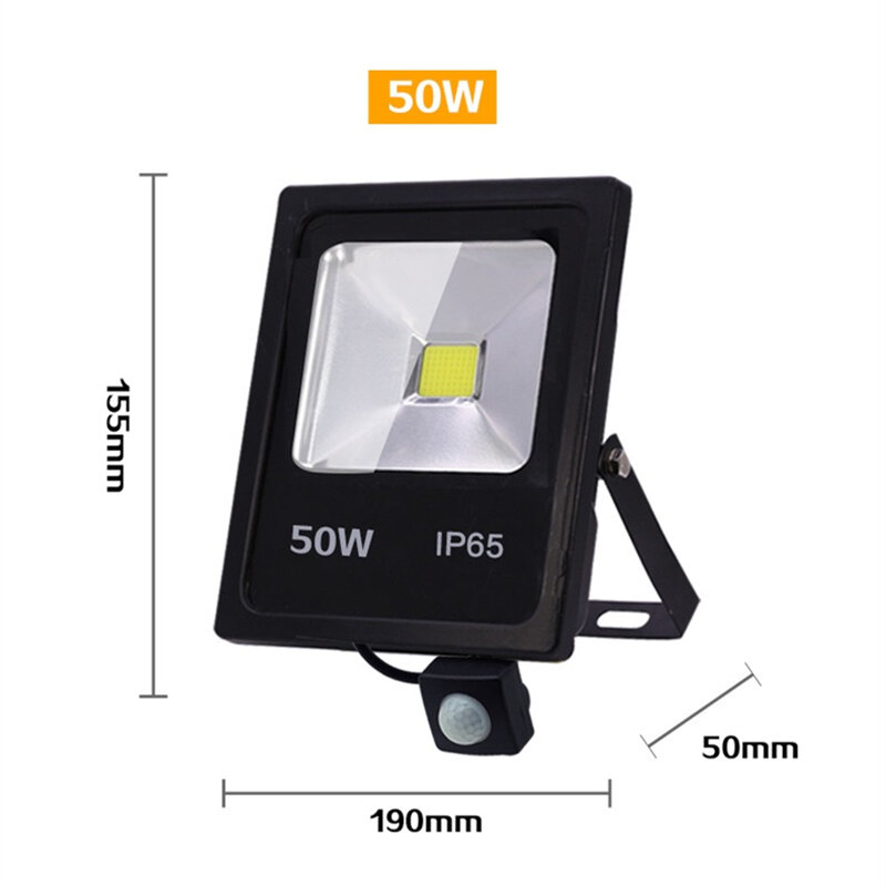 Sensor de movimento led projector 10 w 30 50 220 v projector foco led exterior ip65 à prova dwaterproof água ao ar livre holofotes