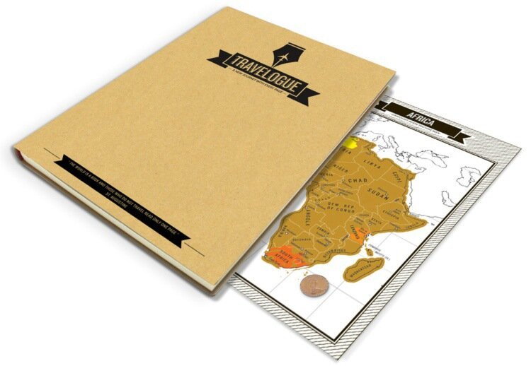 Travelogue Scratch World Map Travel Tips Ple, Journal Notebook, Tourist Gift, New Hot
