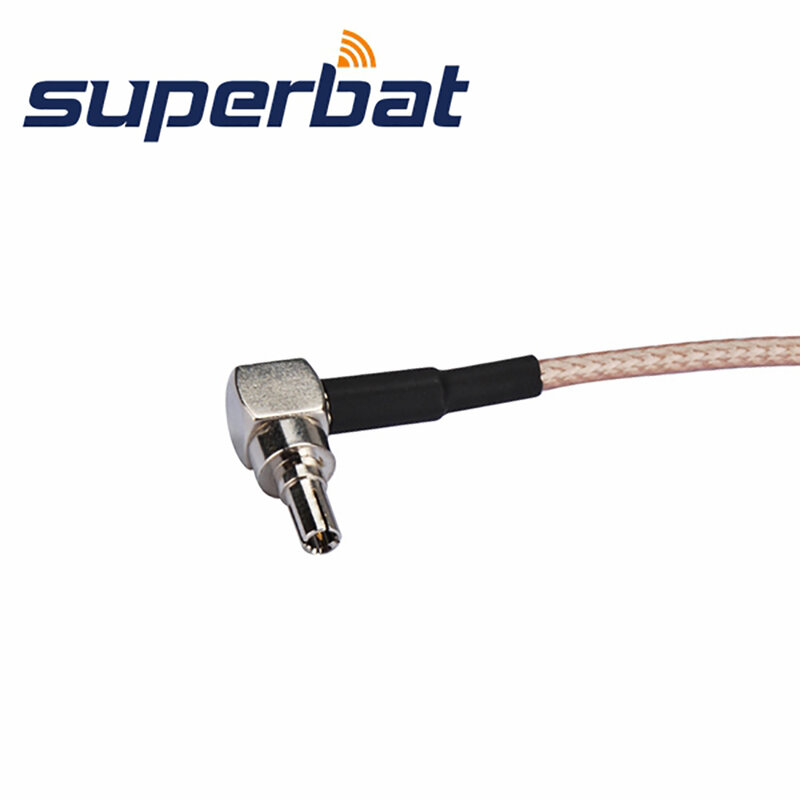 Superbat TNC Female Straight to CRC9 Right Angle Pigtail RF Coaxial Cable RG316 15CM for Wireless