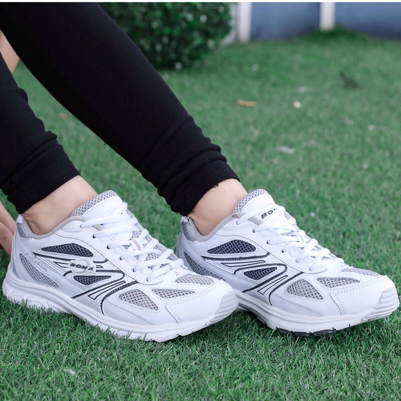 Bona novos clássicos estilo mulheres sapatos de corrida ao ar livre caminhada superior respirável jogging sapatos de desporto senhoras confortáveis tênis